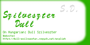 szilveszter dull business card